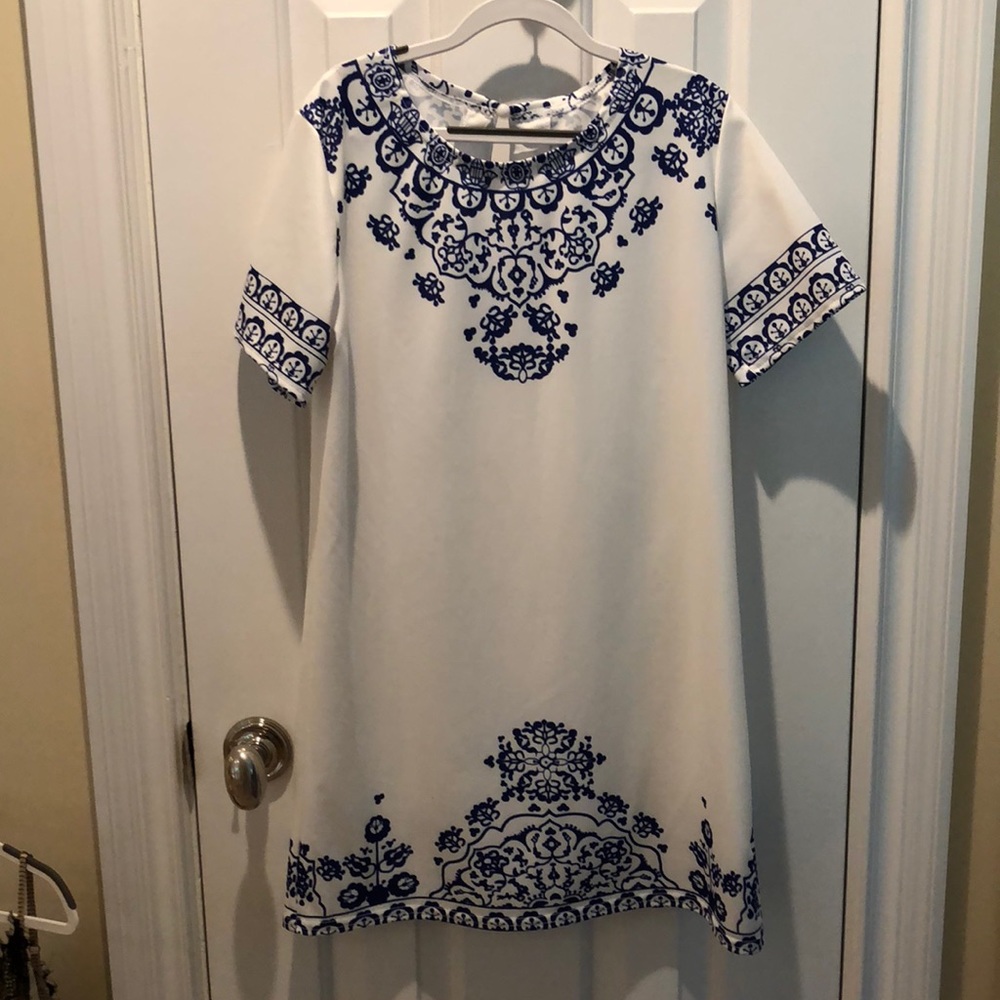 Blue preppy dress